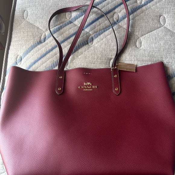 Coach Pebbled Leather Tote Bag - Picture 1 of 7